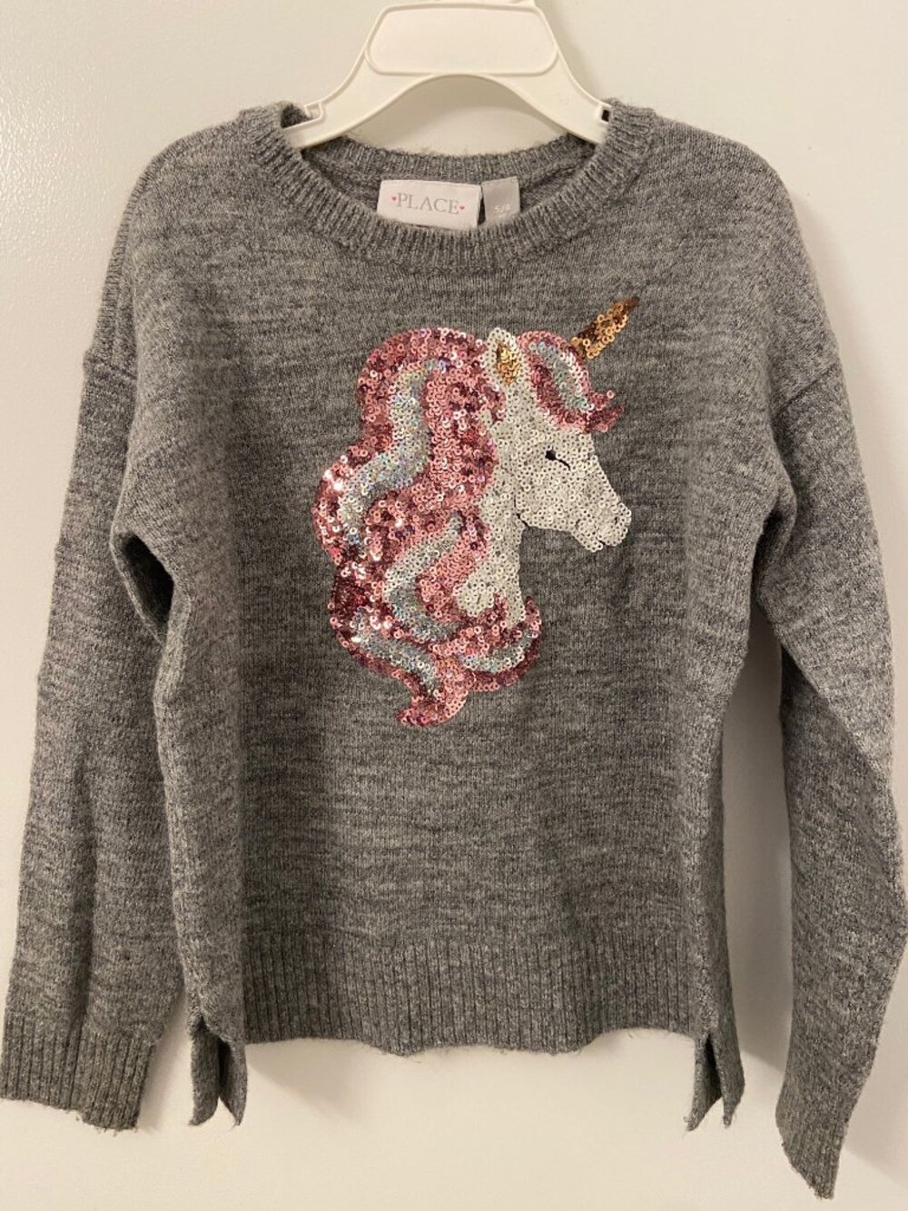 Children's place  sweater with sequins unicorn